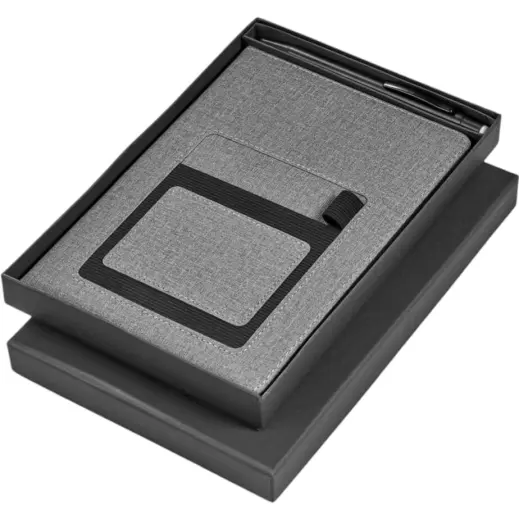 Moda Notebook & Pen Set Grey Gift Box